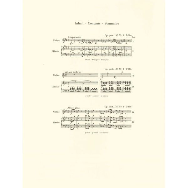 Henle Verlag Schubert Violinsonaten