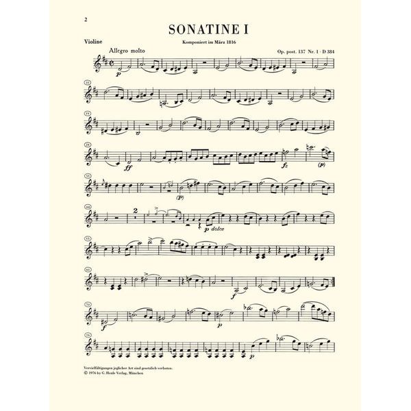Henle Verlag Schubert Violinsonaten