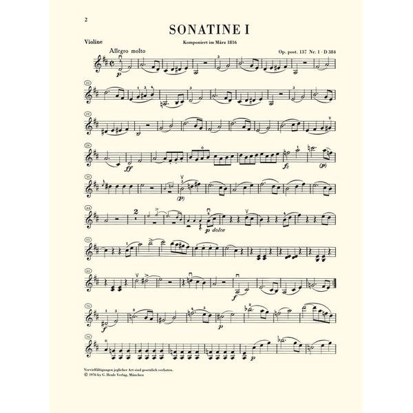 Henle Verlag Schubert Violinsonaten