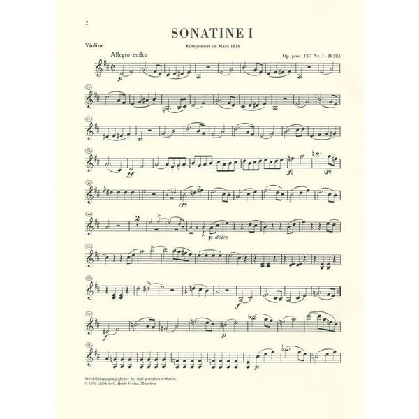 Henle Verlag Schubert Violinsonaten