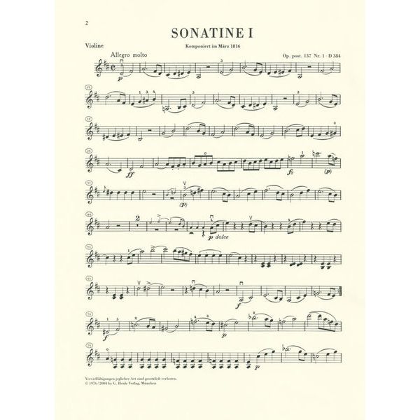 Henle Verlag Schubert Violinsonaten