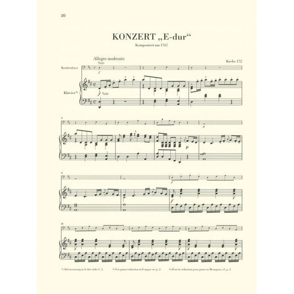 Henle Verlag Dittersdorf Kontrabasskonzert