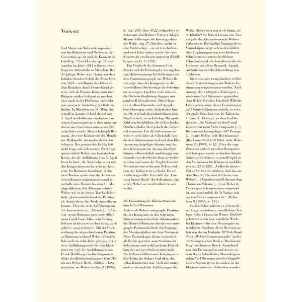 Henle Verlag Weber Clarinet Concerto No.1