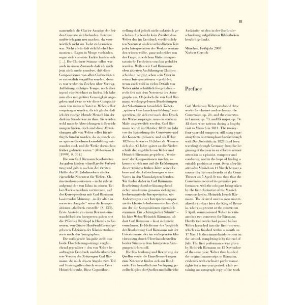 Henle Verlag Weber Clarinet Concerto No.2