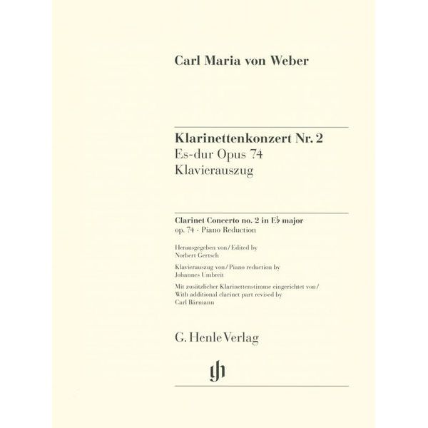 Henle Verlag Weber Clarinet Concerto No.2