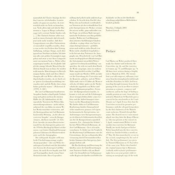 Henle Verlag Weber Clarinet Concerto No.2