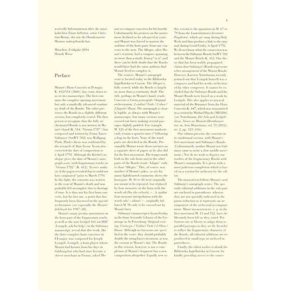 Henle Verlag Mozart Hornkonzert Nr. 1 D-Dur