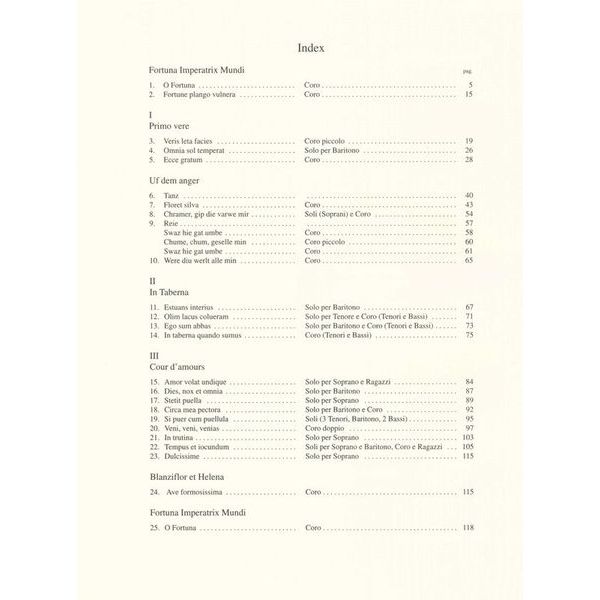 Schott Orff Carmina Burana Chor