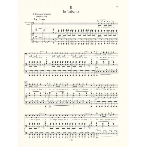 Schott Orff Carmina Burana Chor