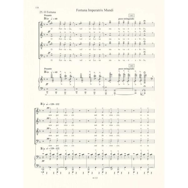 Schott Orff Carmina Burana Chor