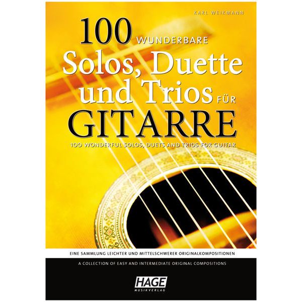 Hage Musikverlag 100 Solos Duets Trios Guitar