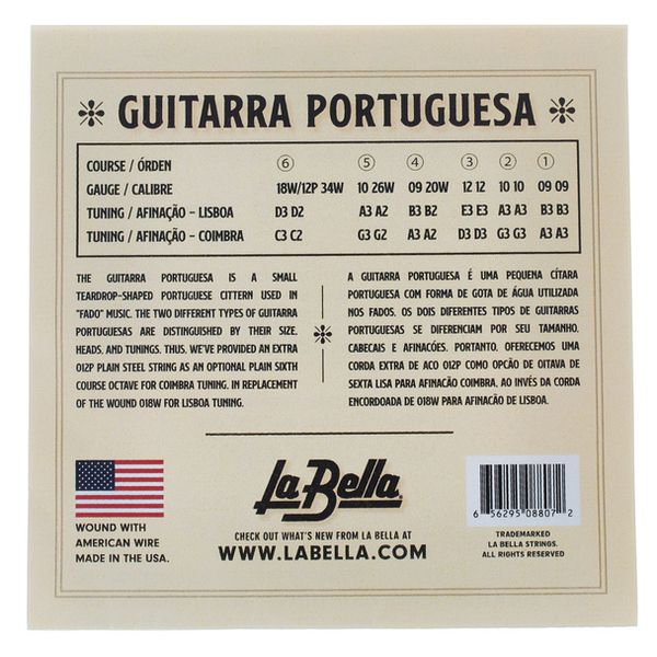 La Bella GP200 Guitarra Portuguesa