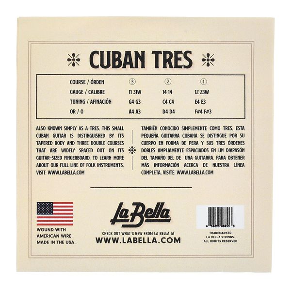 La Bella CT750 Cuban Tres Strings