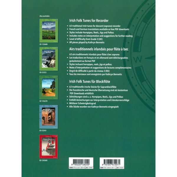Schott Irish Folk Tunes Recorder