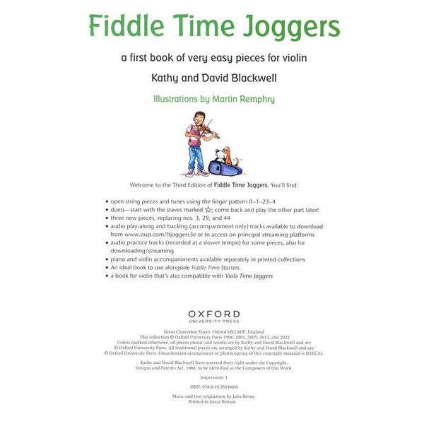 Oxford University Press Fiddle Time Joggers