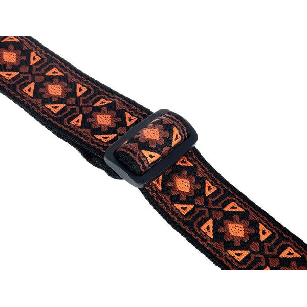 Stagg Padded Leather Guitar Strap with Chrome Buckle Brown