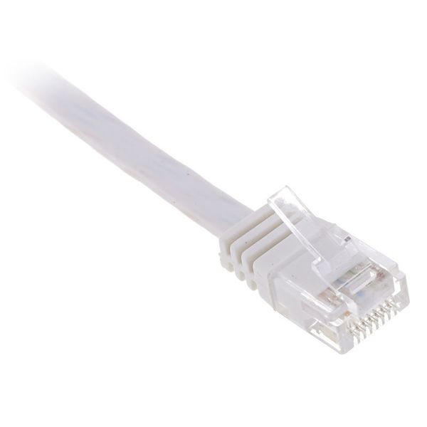 Lindy Cat6 Flach-Cable 0,3m White