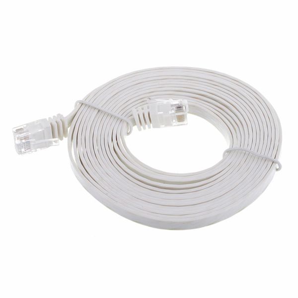 Lindy Cat6 Flach-Cable 3m White