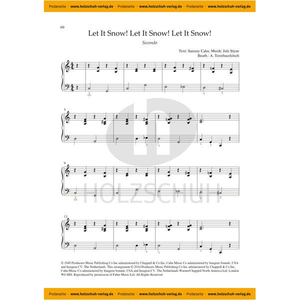 Holzschuh Verlag Vierhändige Weihnachtslieder