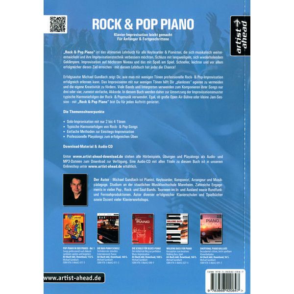 Artist Ahead Musikverlag Rock & Pop Piano
