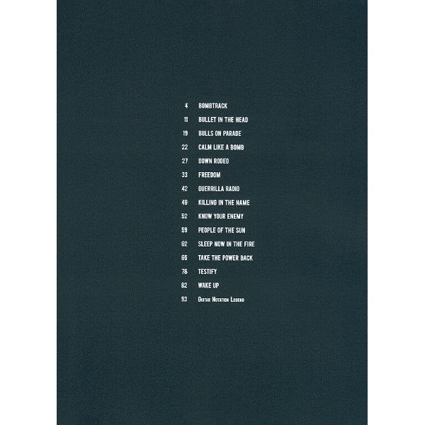 Hal Leonard Rage Against The Machine
