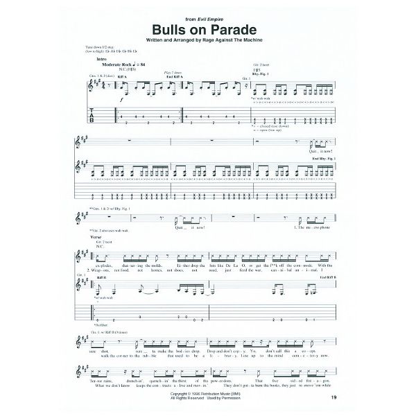 Hal Leonard Rage Against The Machine