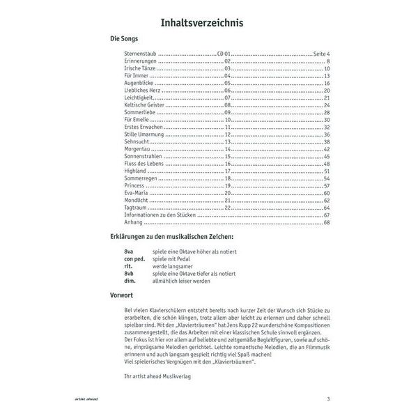 Artist Ahead Musikverlag Klavierträume