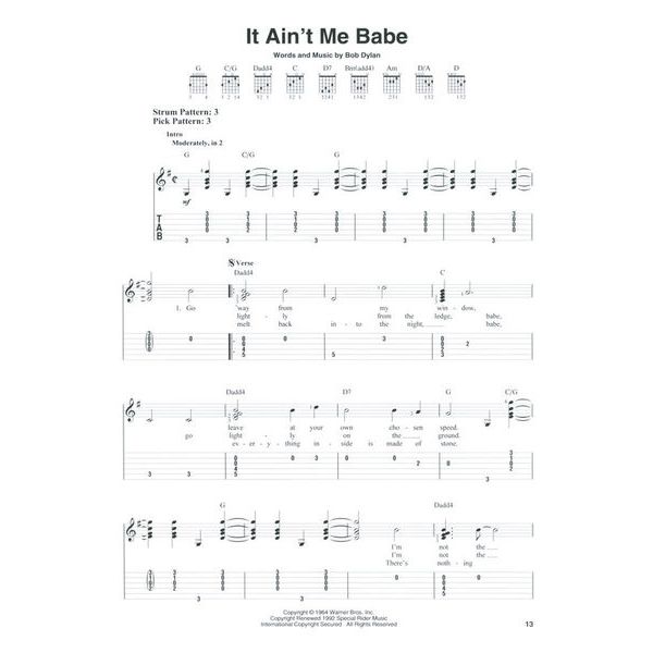 Hal Leonard Bob Dylan Easy Guitar Tab