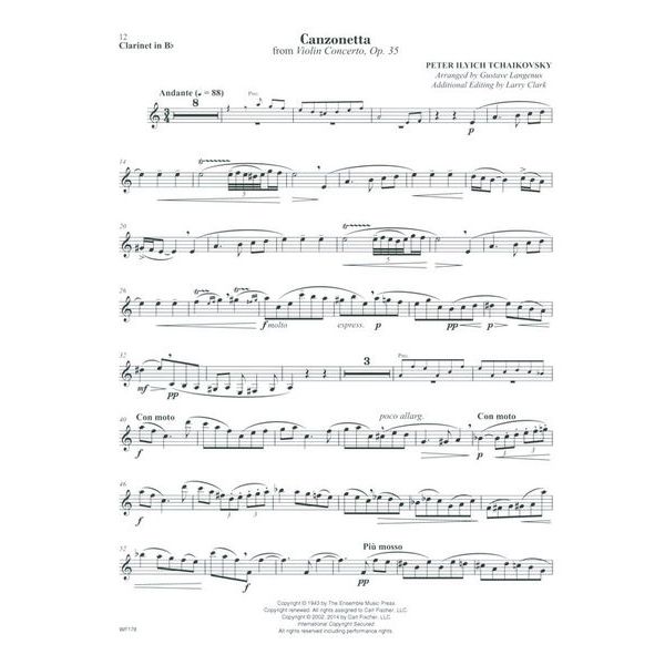 Carl Fischer Festival Classics Clarinet