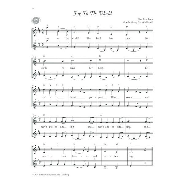 Holzschuh Verlag Fiedel Max Weihnachten Violin