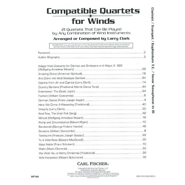 Carl Fischer Compatible Quartets Bb Instr.