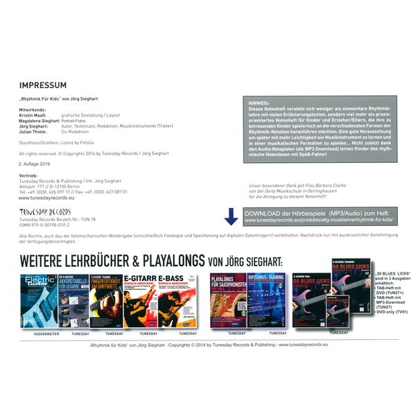 Tunesday Records Rhythmik for Kids