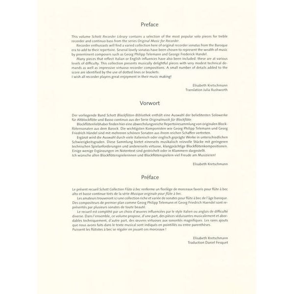 Schott Recorder Library