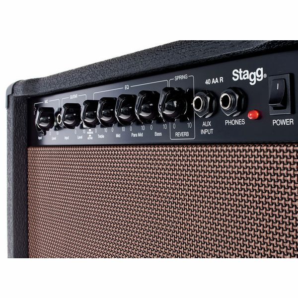 Achat/Vente Guitares - Amplis & effets STAGG Amplis Guitare 40 AA R EU  Acoustique Reverb (40 Watts) - Rockstation