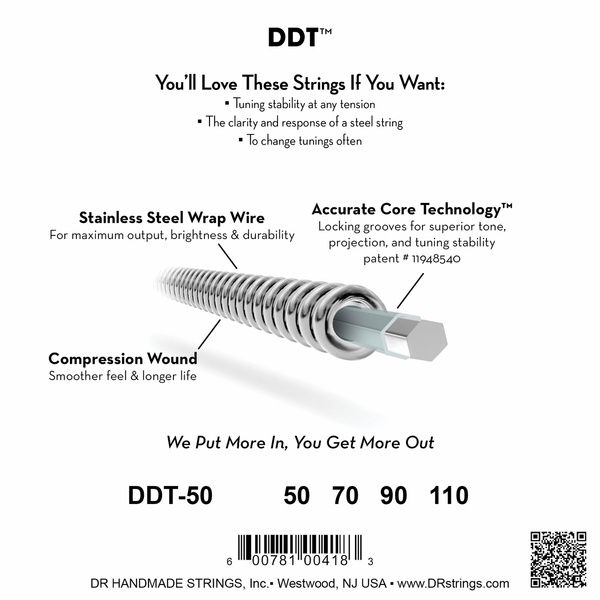 DR Strings Drop-Down Tuning DDT-50