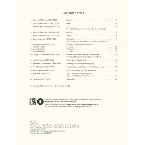 Schott Easy Concert Pieces Cello 1