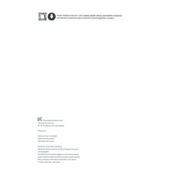 Schott Celloschule Spielbuch 3