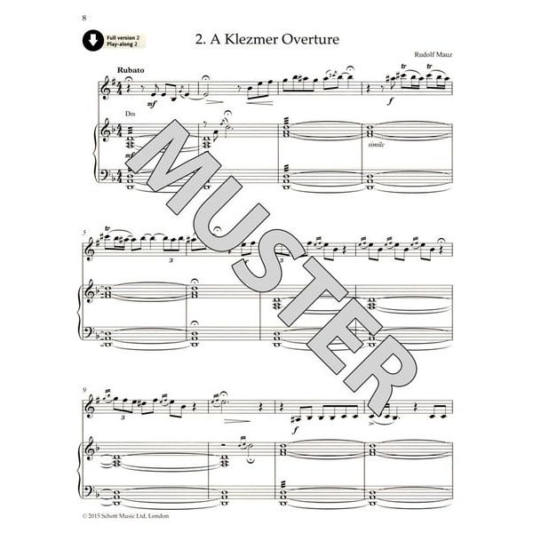 Schott Klezmer Tunes For Clarinet