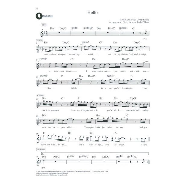 Schott Pop Ballads Clarinet