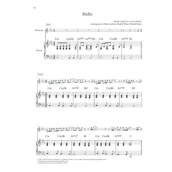 Schott Pop Ballads Clarinet