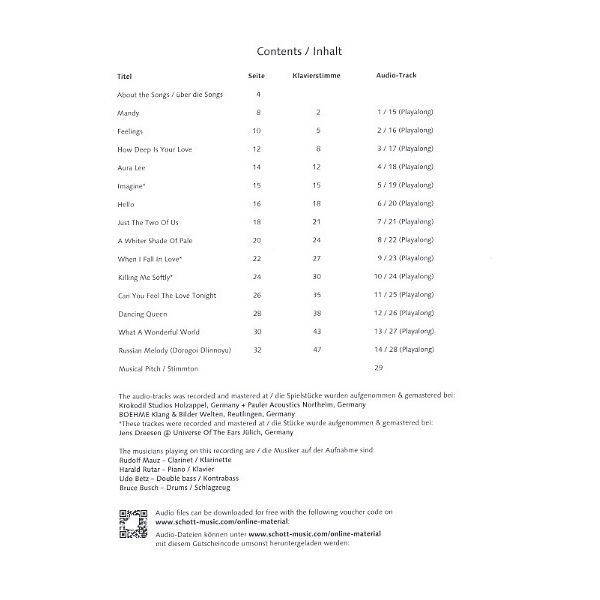 Schott Pop Ballads Clarinet
