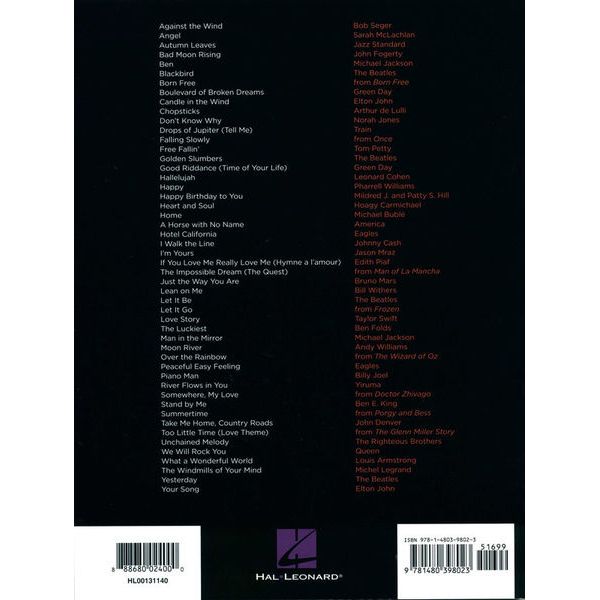 Hal Leonard First 50 Popular Songs Piano