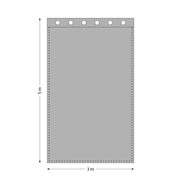 Stairville Curtain 160g/m² 3.0x5.0m Wh