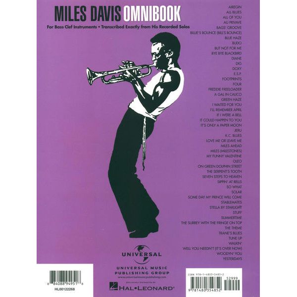 Hal Leonard Miles Davis Omnibook BC