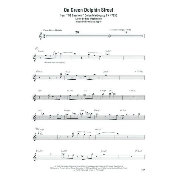 Hal Leonard Miles Davis Omnibook Eb