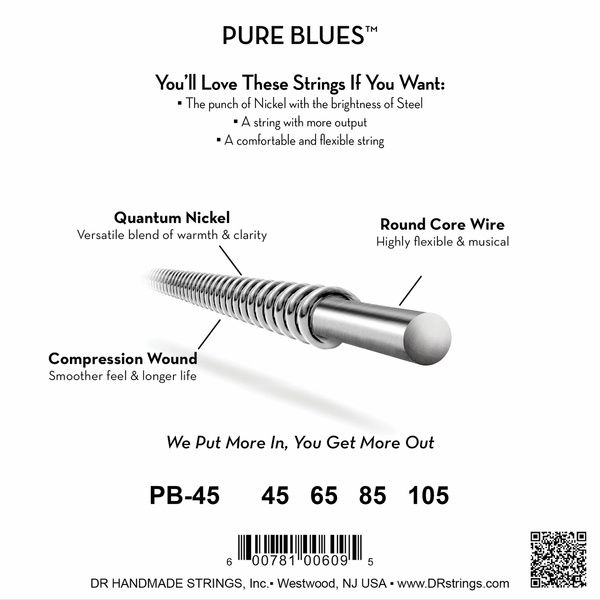 DR Strings Pure Blues PB-45