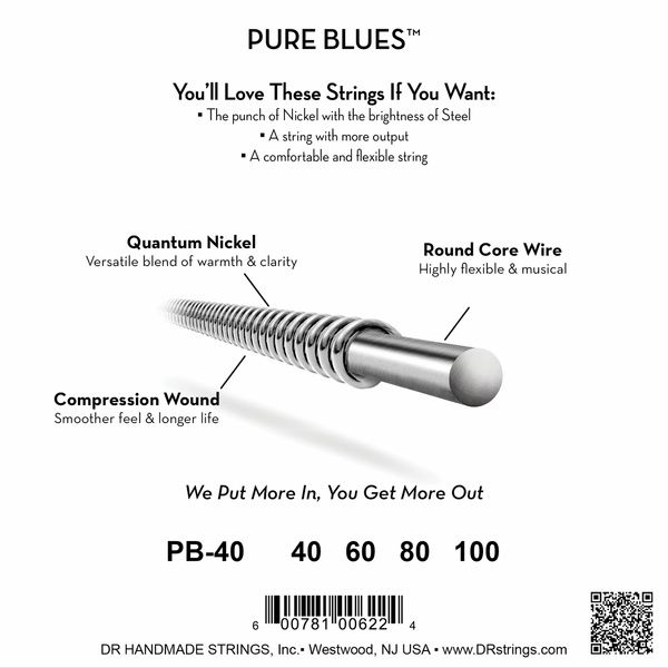 DR Strings Pure Blues PB-40