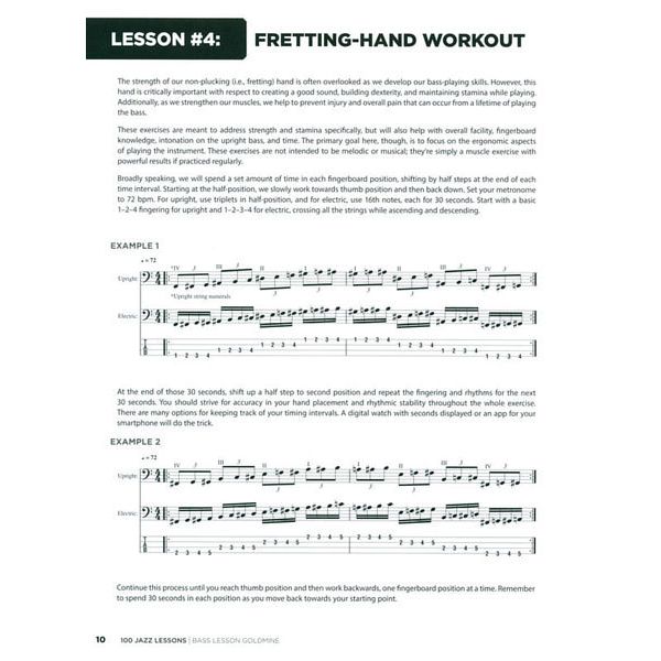 Hal Leonard 100 Jazz Lessons Bass