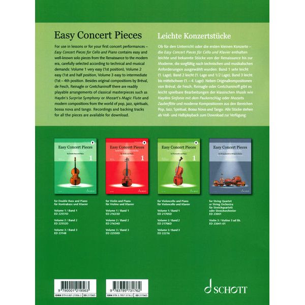 Schott Easy Concert Pieces Cello 2