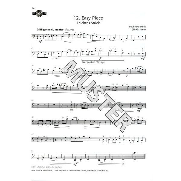 Schott Easy Concert Pieces Cello 2